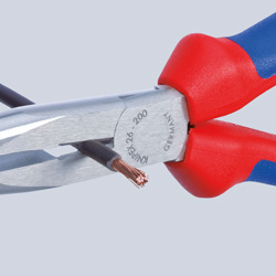KNIPEX Flachrundzange mit Schneide 26 26 200, Ansicht 2