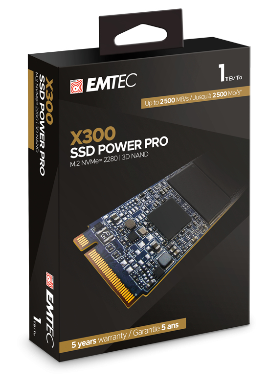 EMTEC Power Pro X300 - SSD - 1 TB - intern - M.2 2280 - PCIe 3.0 x4 (NVMe), Ansicht 3
