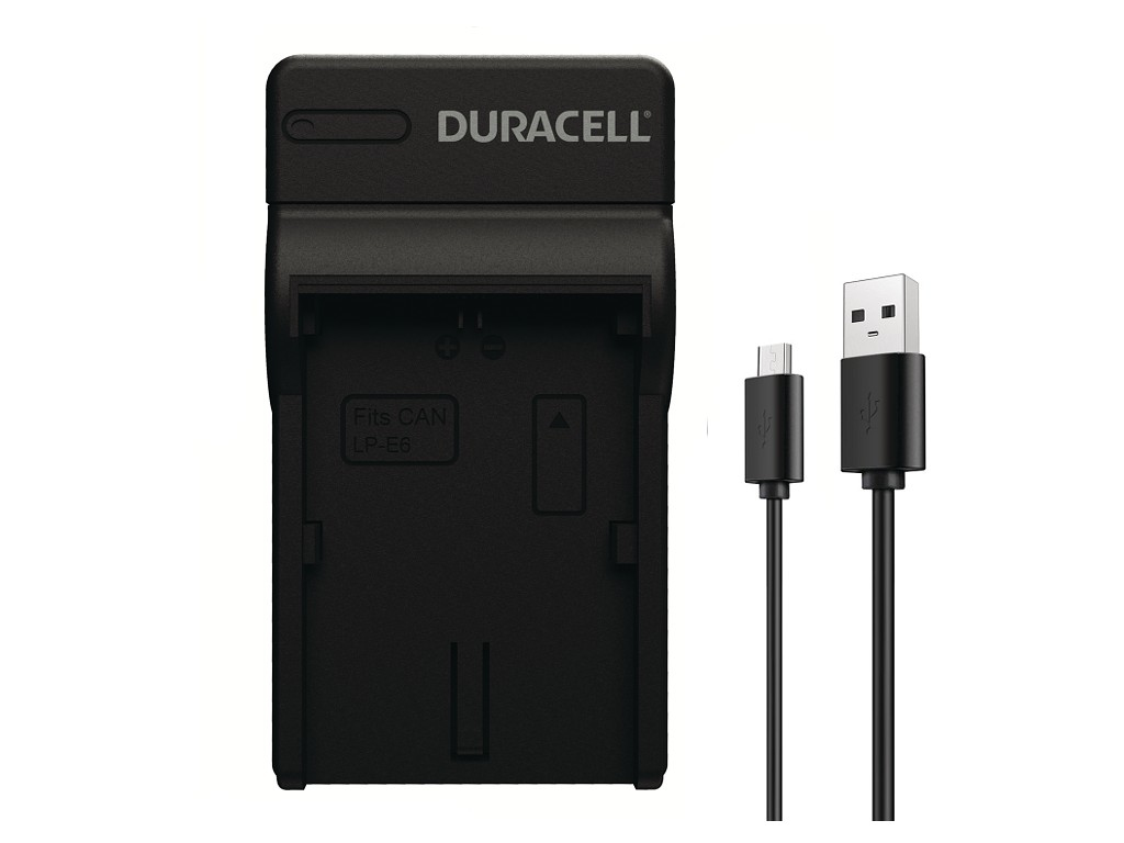 Duracell USB-Batterieladegerät - Schwarz - für Canon LC-E6, LC-E6E, XC10, XC15, Ansicht 2