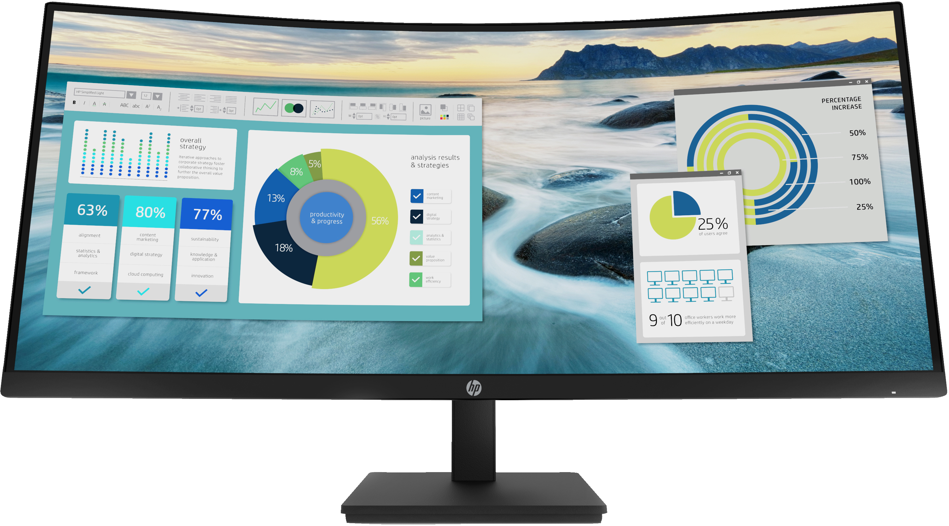 HP P34hc G4, 86,4 cm (34&quot;), 3440 x 1440 Pixel, Quad HD, LED, 5 ms, Schwarz