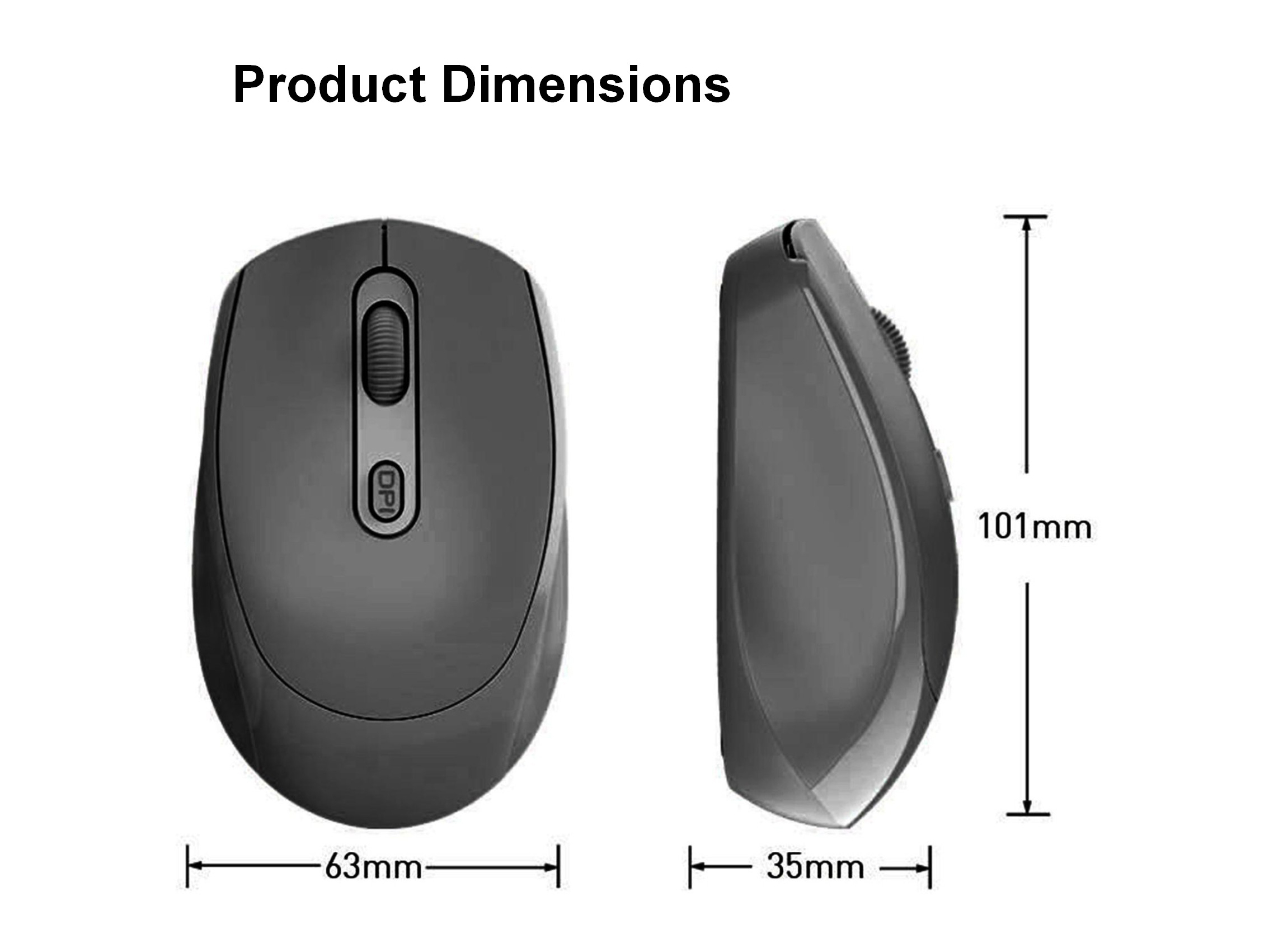Equip Kompaktmaus Wireless Dual Mode 4Btn L+R schwarz, Ansicht 2