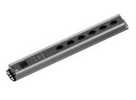 Bachmann Steckdosenleiste (Rack - einbaufähig) - Wechselstrom 250 V - Eingabe, Eingang T12 - Ausgangsanschlüsse: 6 (T13), Ansicht 2