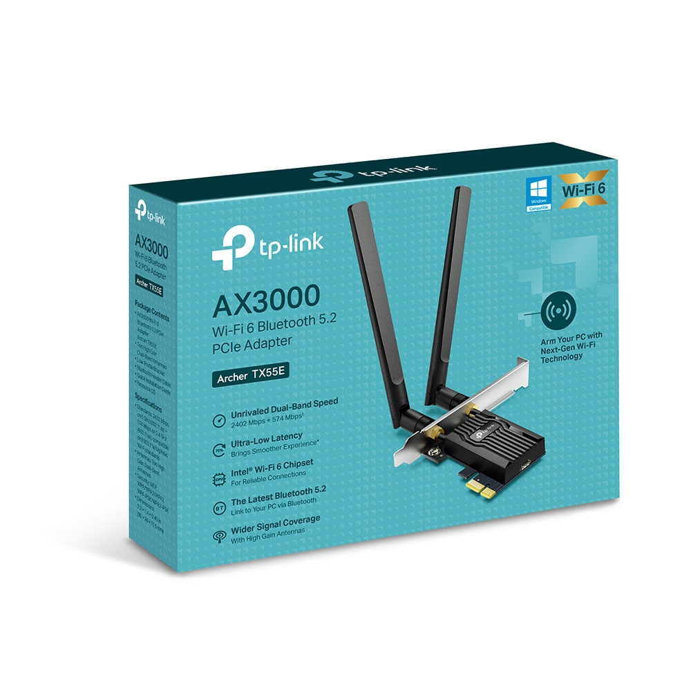 TP-LINK Archer TX55E AX3000 Wi-Fi 6 BT WLAN PCI Express - Adapter, Ansicht 4