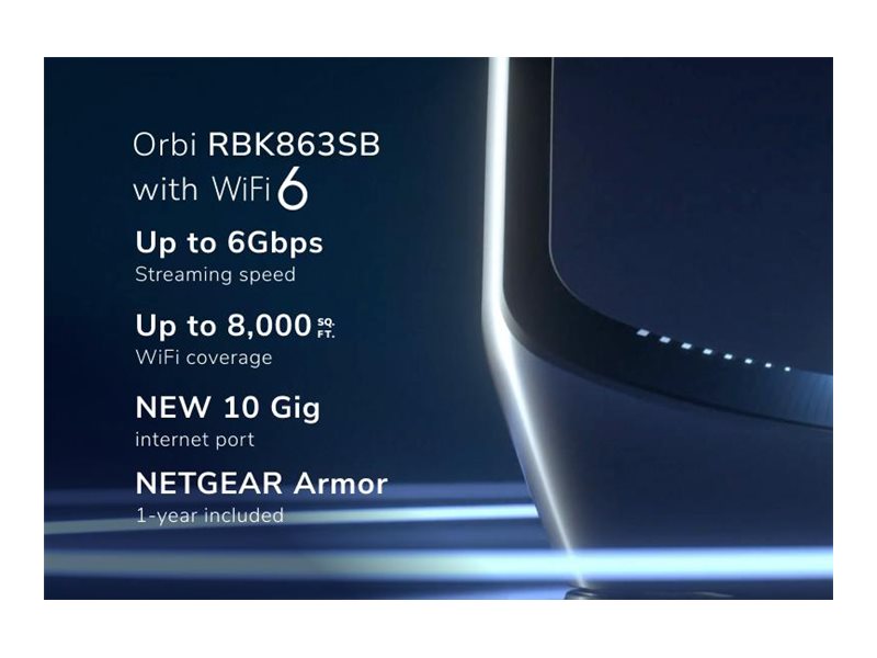 Netgear Orbi RBK863SB - WLAN-System - (Router 2 Extender)