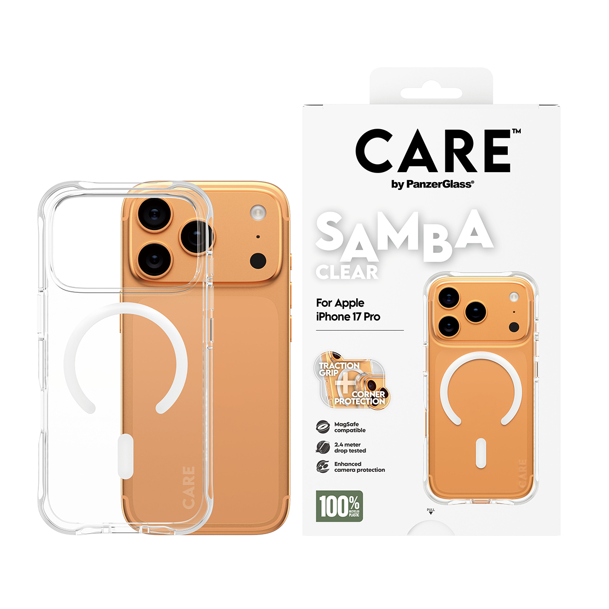 PanzerGlass CARE by PanzerGlass Samba - Hintere Abdeckung für Mobiltelefon - kompatibel mit MagSafe - TPU, Ansicht 2