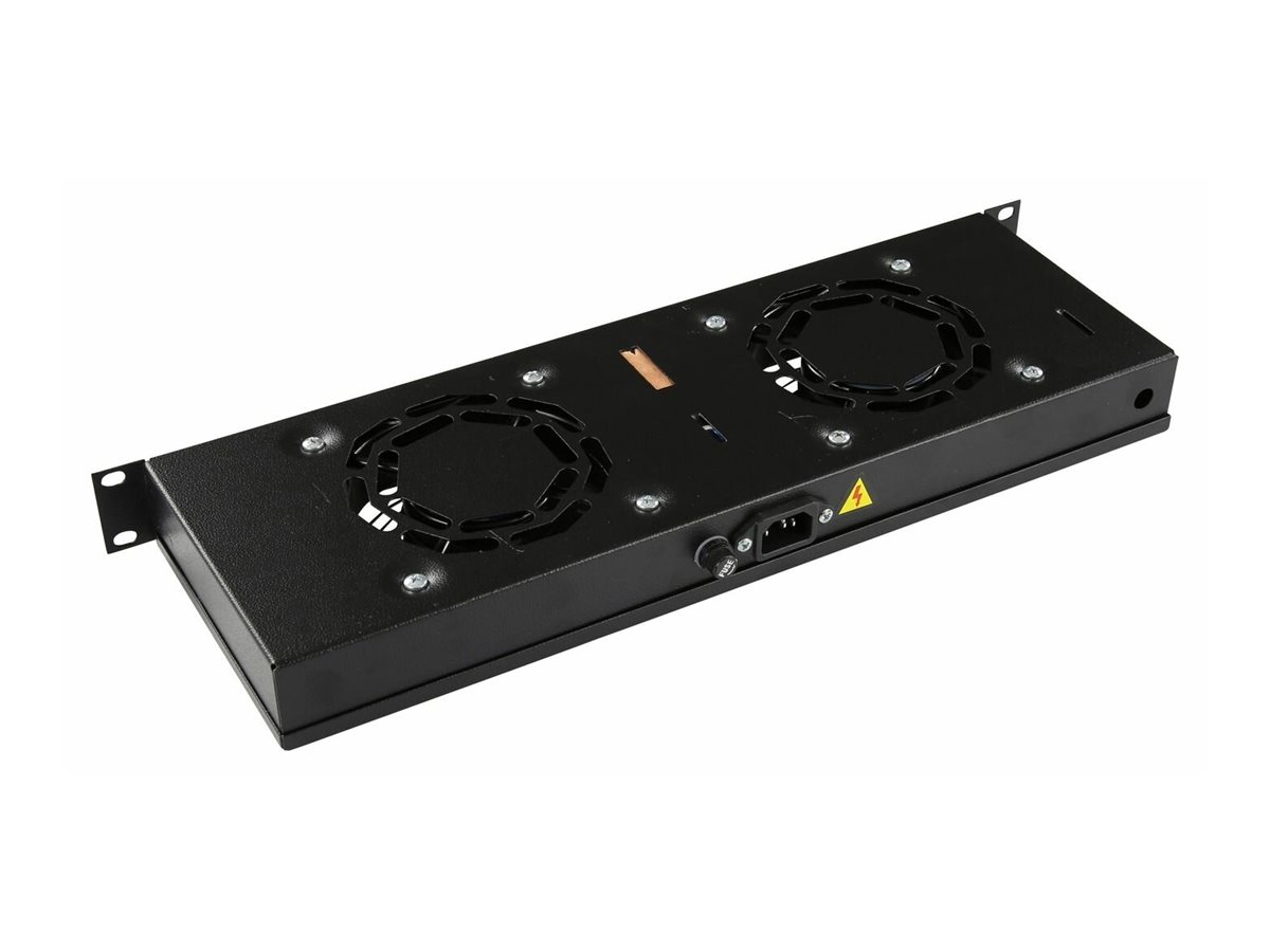 Lanview RAF300BL - Schwarz - 2 Lüfter - 280 m³/h - 1U - 19 - IP20, Ansicht 3