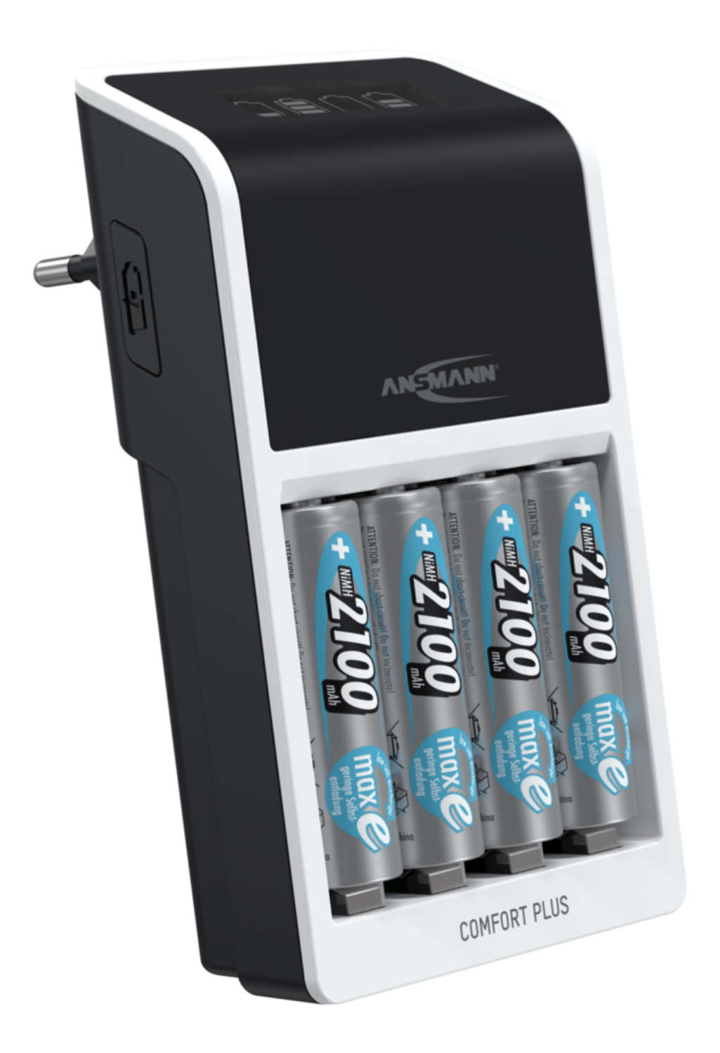 Ansmann Comfort Plus - Nickel-Metallhydrid (NiMH) - Überlast - Überhitzung - 9V - AA - AAA - Akkus/Batterien enthalten, Ansicht 3