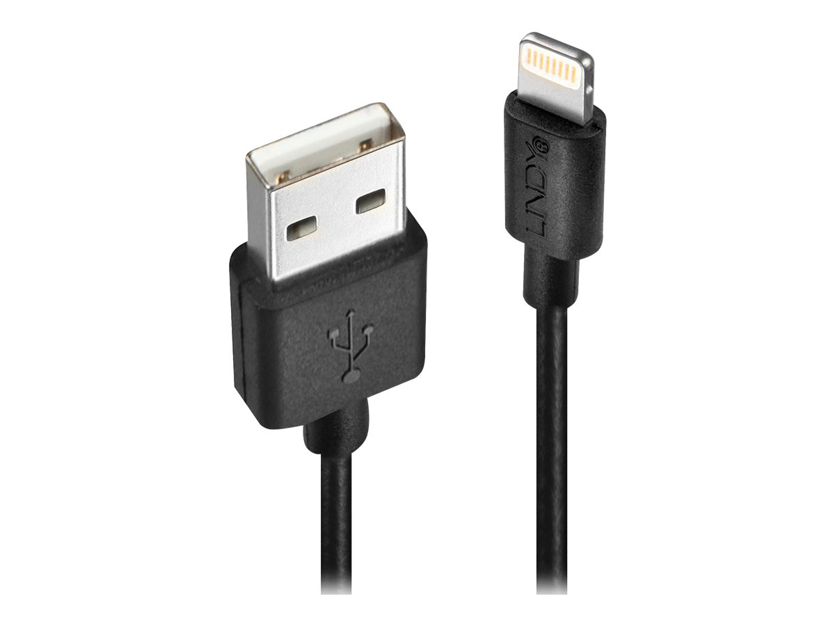 Lindy - Lightning-Kabel - Lightning männlich zu USB männlich - 50 cm - Schwarz - halogenfrei