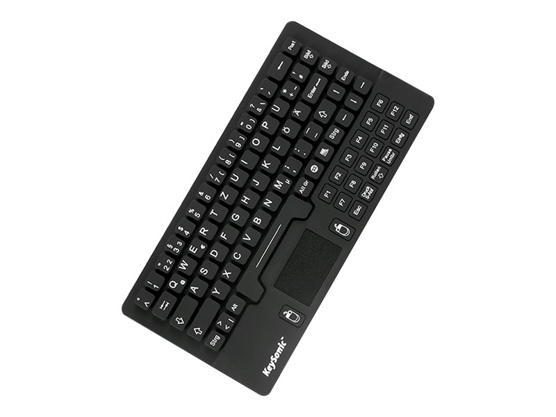 KeySonic KSK-5031 IN - Mini - Verkabelt - USB - Schwarz - TL: UK, QWERTY, Ansicht 4