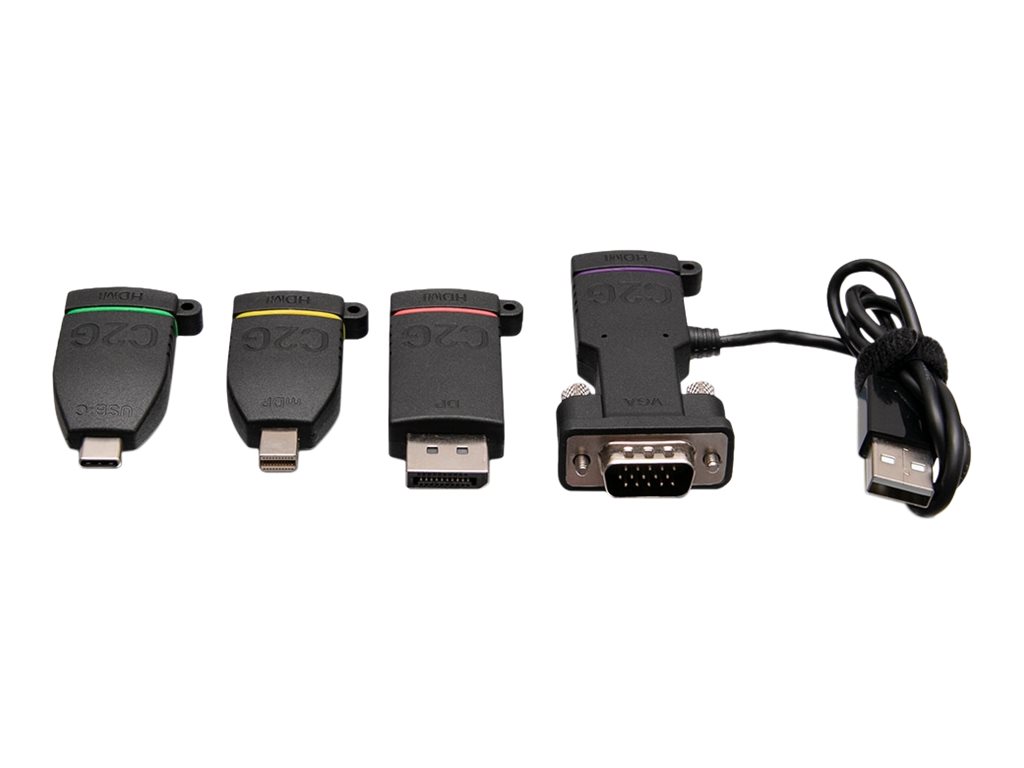 C2G Universal 4K HDMI Adapter Ring with Mini DisplayPort DisplayPort USB C Lightning and VGA
