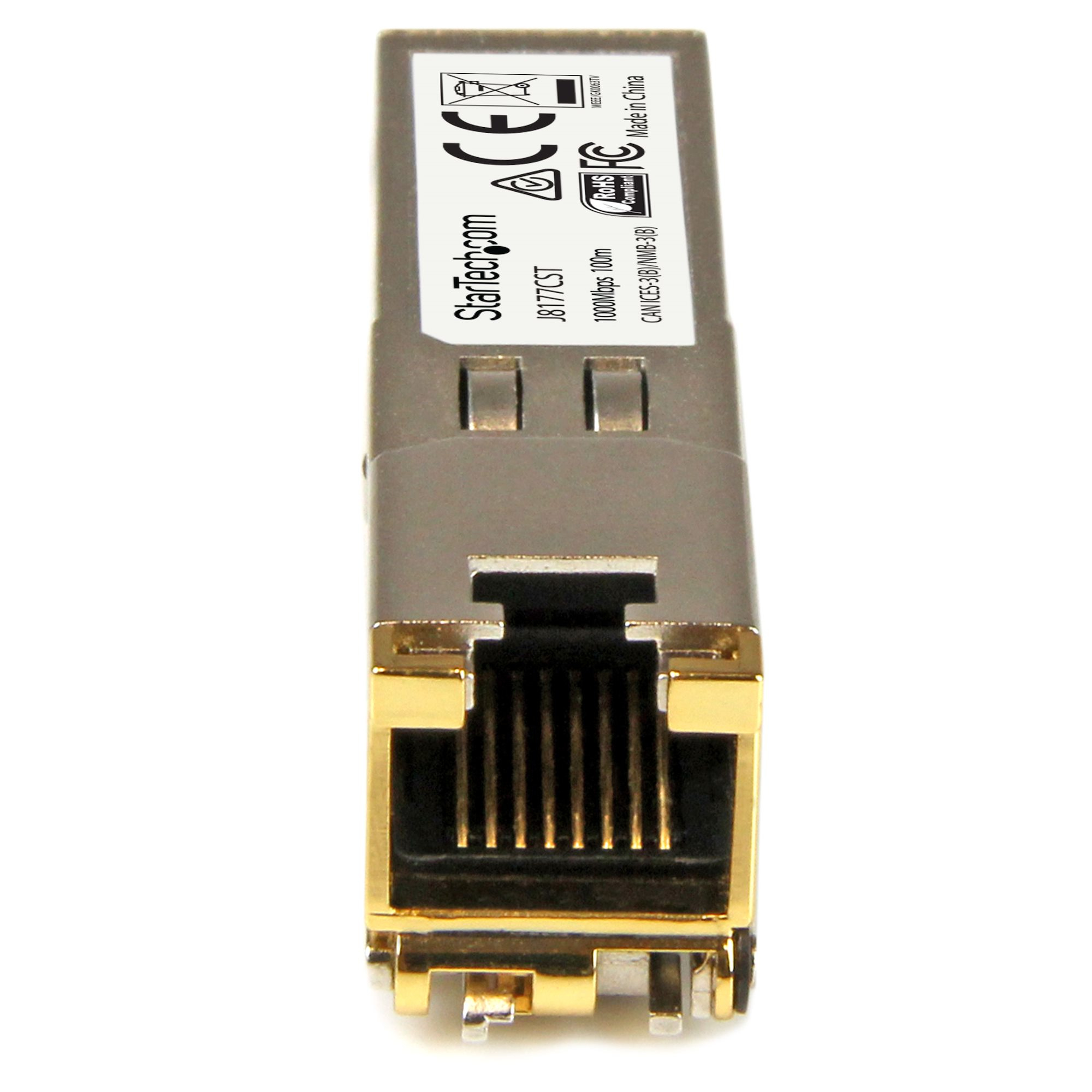 StarTech.com Gigabit RJ45 Kupfer SFP Transceiver Modul - HP J8177C kompatibel - 1000Base-T - Mini-GBIC SFP, Ansicht 4