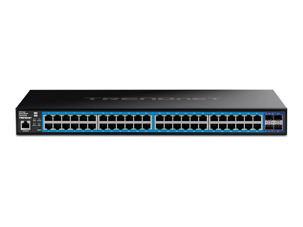 TRENDnet TEG-3524S 52 Port Switch Gigabit Web Smart mit 10G SFP+ Slots - Switch - 1 Gbps, Ansicht 3