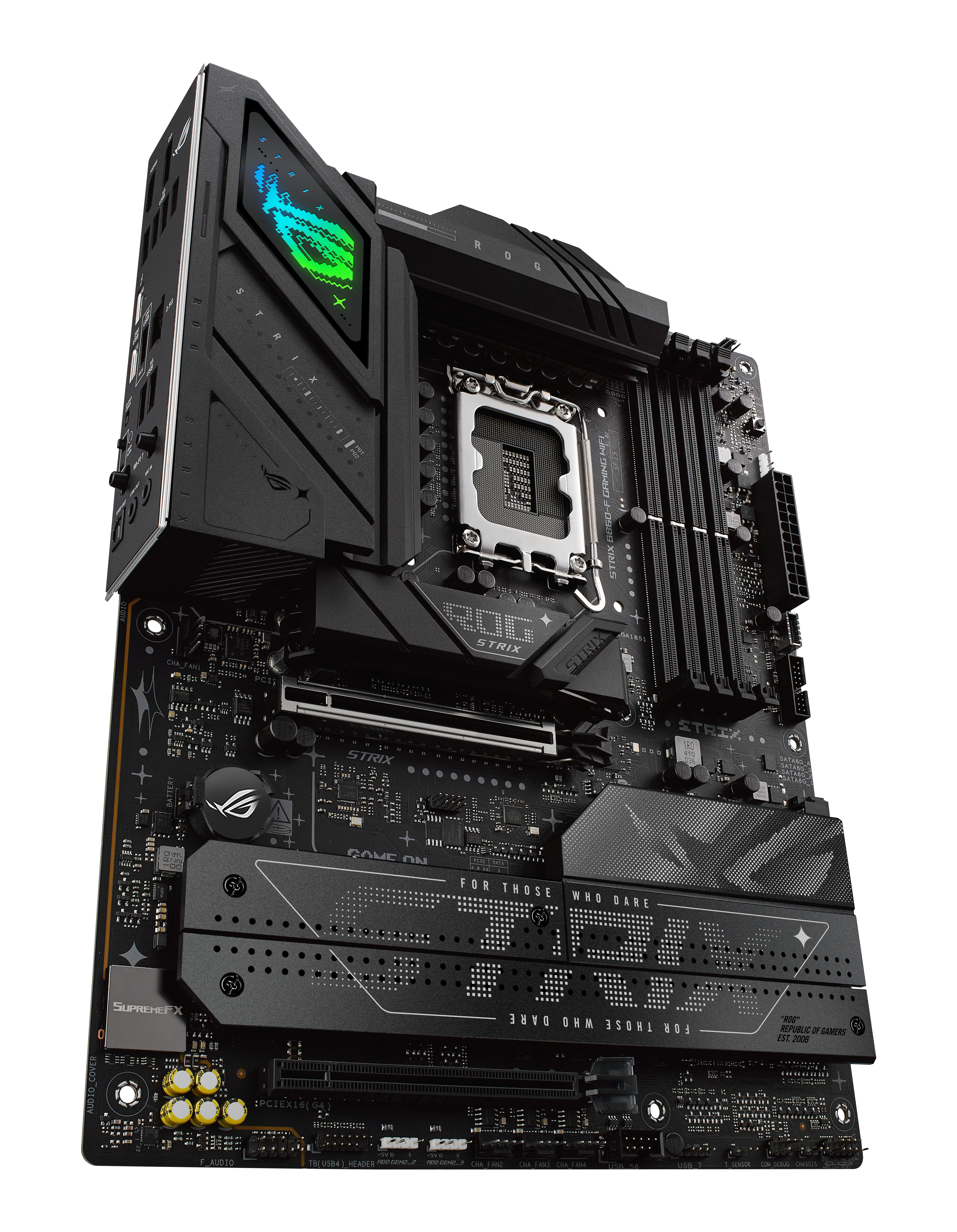 ASUS ROG STRIX B860-F GAMING WIFI - Motherboard - ATX - LGA1851-Sockel - B860 Chipsatz, Onboard-Grafik(CPU erforderlich), Ansicht 3