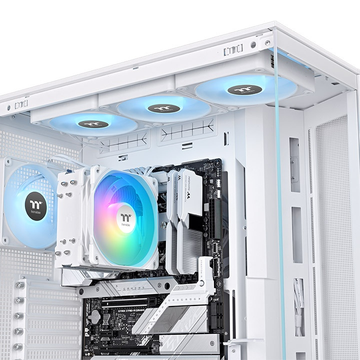 Thermaltake Kühler UX400 ARGB White Air AMD/Intel retail - CPU-Kühler - AMD Sockel AM3 (Ph. II/Ath. II), Ansicht 2