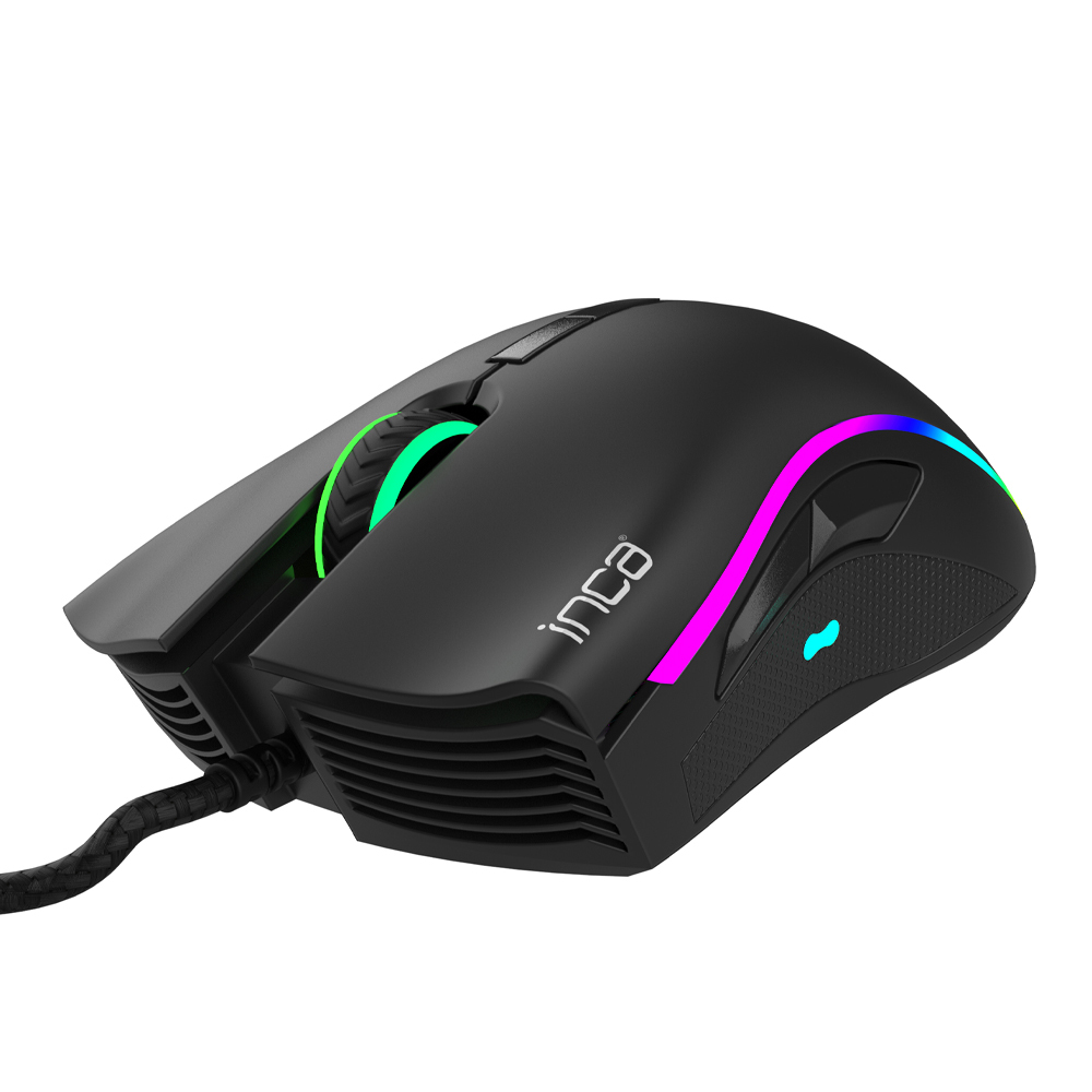 INCA IMG-349 - rechts - Optisch - USB - 6400 DPI - Schwarz, Ansicht 3