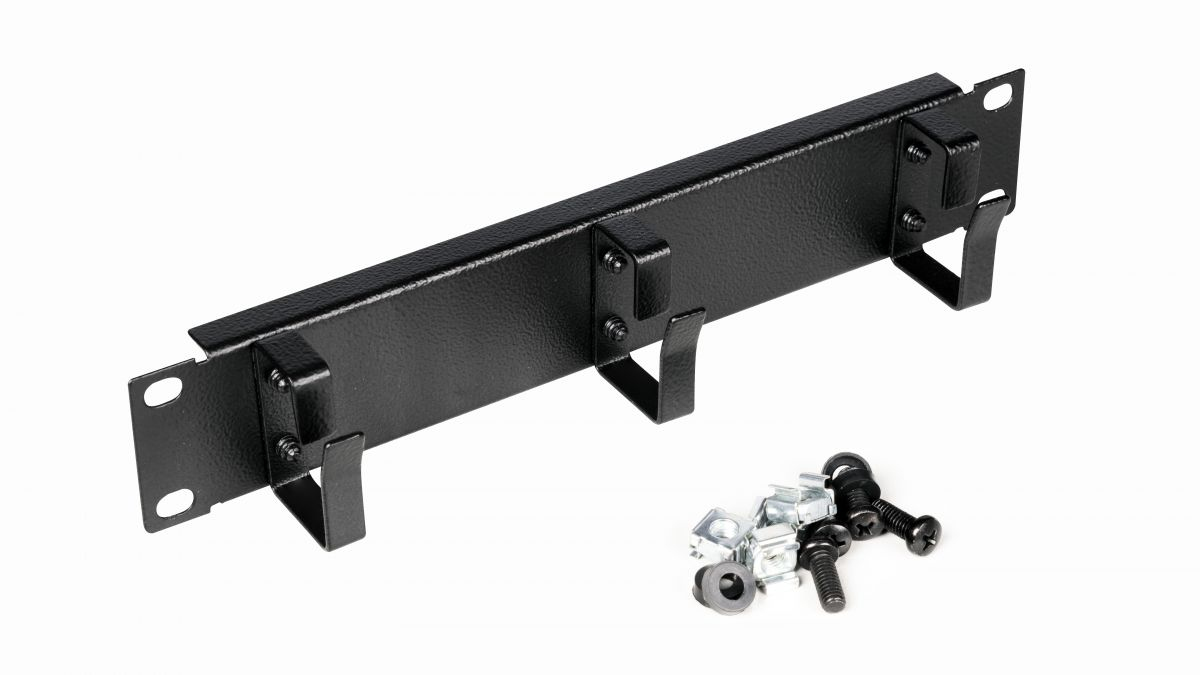 Equip 10 Kabeldurchführung mit Ringeinsatz 1U schwarz, Ansicht 2