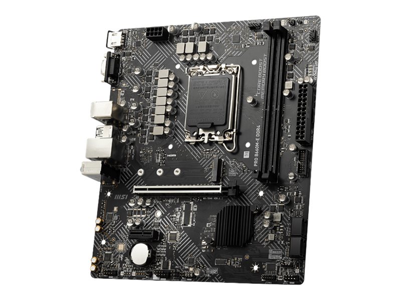MSI PRO B660M-E DDR4 - Motherboard - micro ATX - LGA1700-Sockel - B660 Chipsatz - USB 3.2 Gen 1 - Gigabit LAN - Onboard-Grafik (CPU erforderlich)
