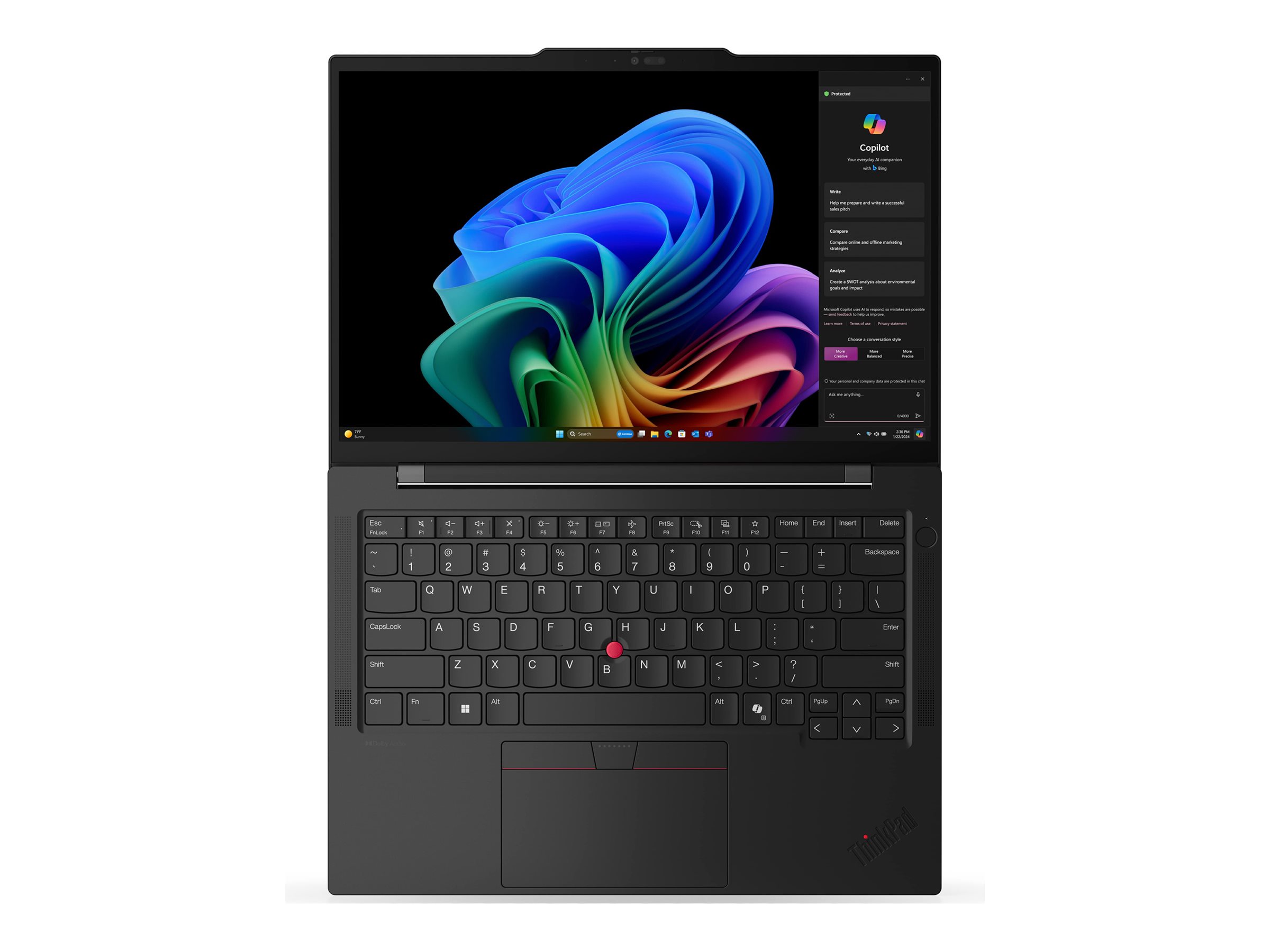 Lenovo ThinkPad T14s Gen 6 21R1 - 180°-Scharnierdesign - Intel Core Ultra 7 255U / 2 GHz - Win 11 Pro - Intel Graphics - 32 GB RAM - 1 TB SSD TCG Opal Encryption 2, NVMe, Performance - 35.6 cm (14")
