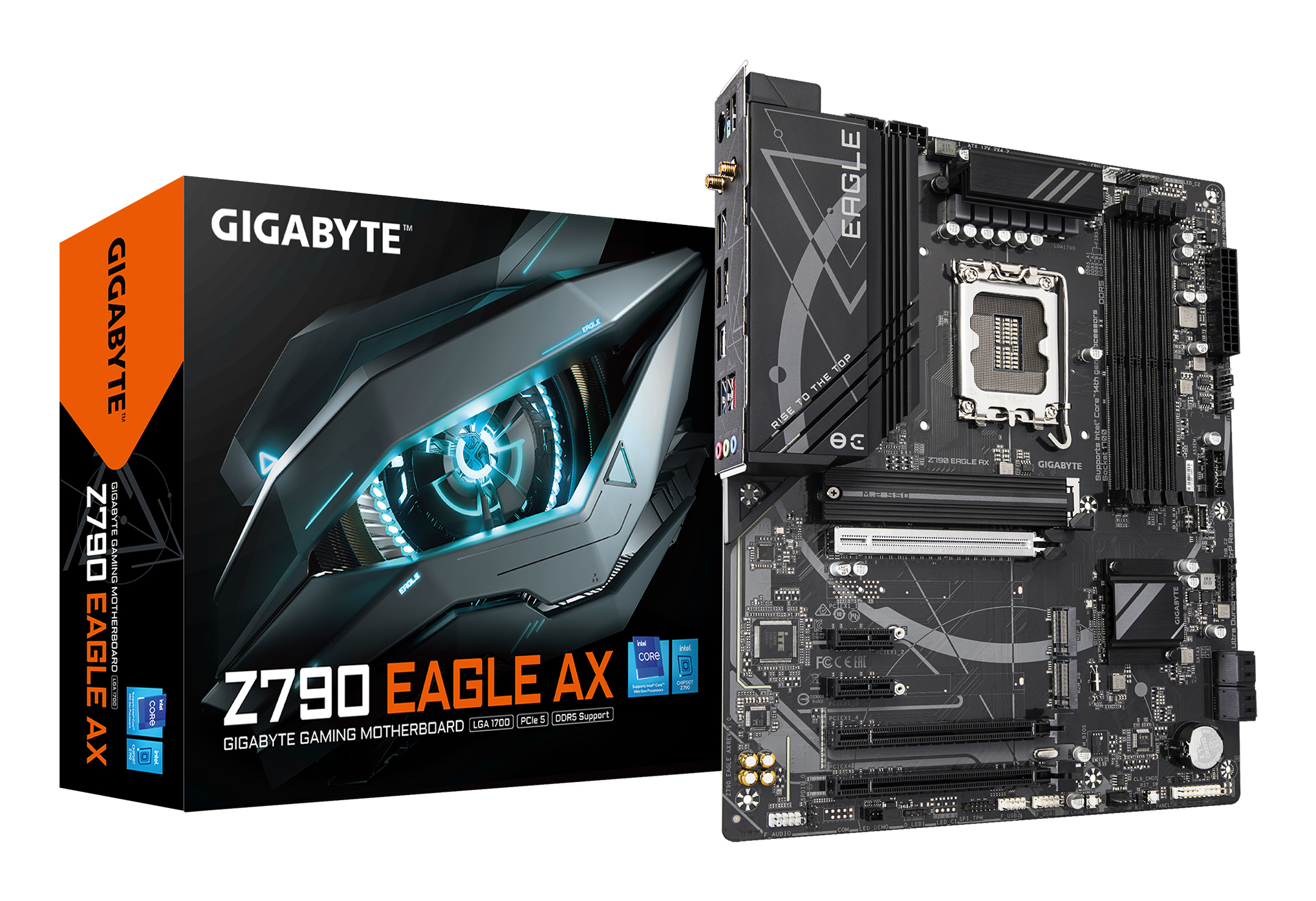 Gigabyte Z790 EAGLE AX - 1.0 - Motherboard - ATX - LGA1700-Sockel - Z790 Chipsatz - USB 3.2 Gen 1, USB 3.2 Gen 2, Ansicht 4