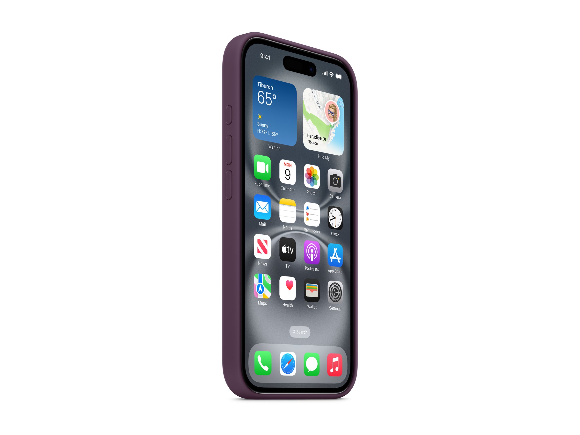 Apple iPhone 16 Silikon Case mit MagSafe - Pflaume, Ansicht 3