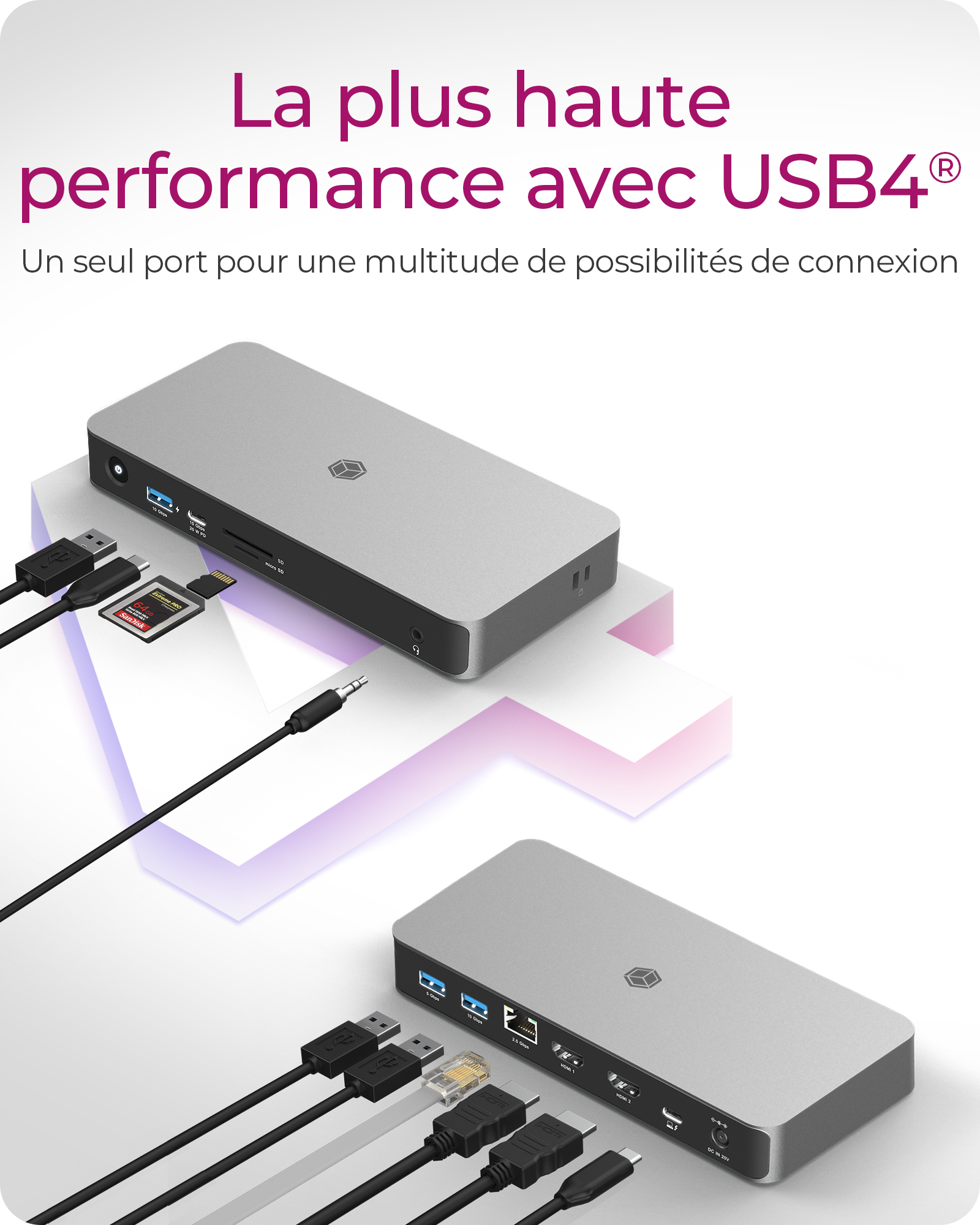 ICY BOX IB-DK2880-C41 - Dockingstation - USB-C, Ansicht 4