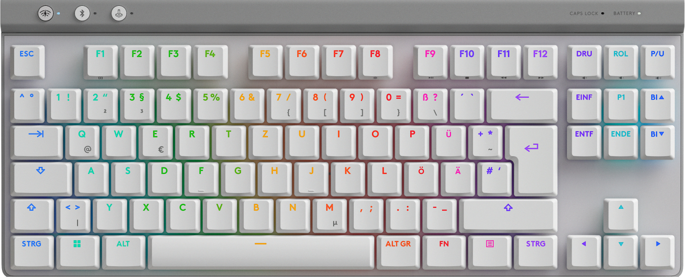 Logitech G G515 - Tastatur - LIGHTSPEED - TKL - TL: Deutsch, QWERTZ, Ansicht 2