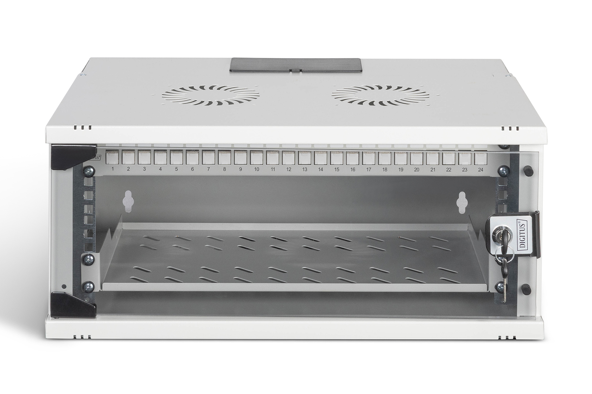 DIGITUS Netzwerk-Set SOHO Pro, 483 mm (19) - 4HE, 540 x 400 mm (B x T), Ansicht 2