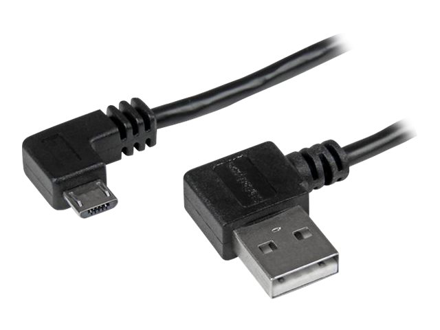 StarTech.com StarTech Micro USB Kabel mit rechts gewinkelten Anschlüssen - Stecker/Stecker - 2m - USB A zu Micro B Anschlusskabel - USB-Kabel - Micro-USB Typ B (M)