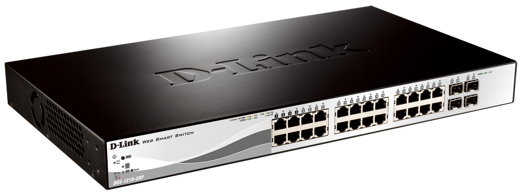 D-Link PoE Switch DGS-1210-28P 28 Port - Switch - Glasfaser (LWL), Ansicht 2