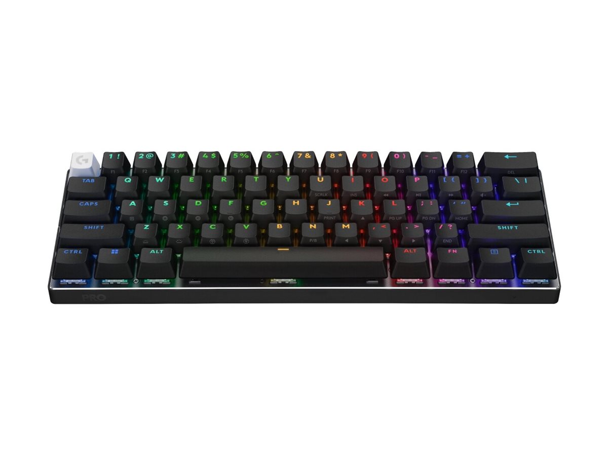 Logitech G PRO X 60 - Tastatur - TKL - kabellos - Bluetooth - Tactile - Schwarz - TL: US, QWERTY, Ansicht 4