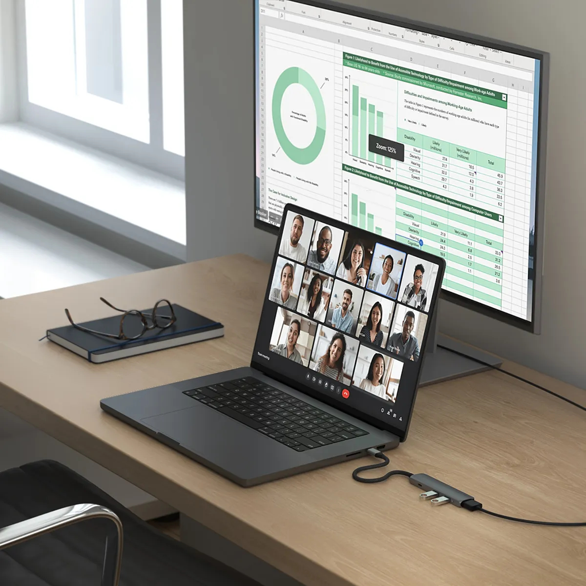 Satechi 4-in-1 - Dockingstation - USB-C / USB 3.2 Gen 2 x 2, Ansicht 4