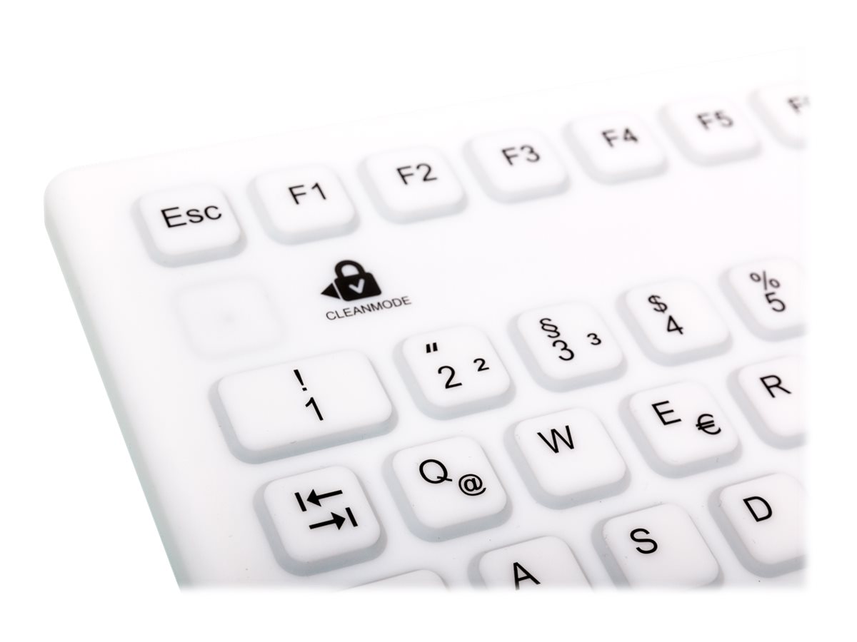 GETT InduKey TKG-086-IP68-WHITE - Tastatur - USB - TL: EU, QWERTY, Ansicht 2