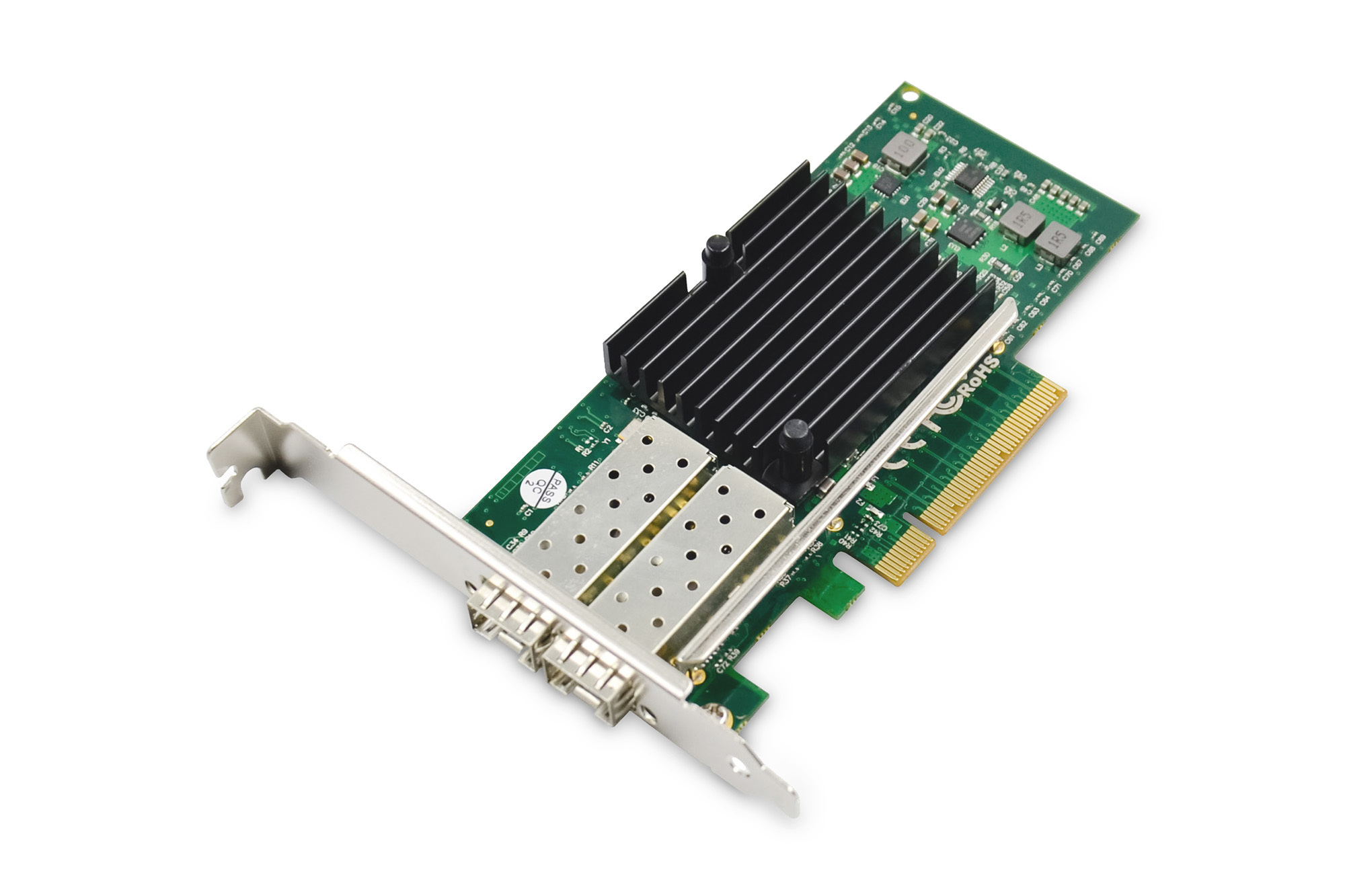 DIGITUS Dual Port 10G SFP PCIe Netzwerk Karte, Eingebaut, Kabelgebunden, PCI Express, Faser, 20000 Mbit/s