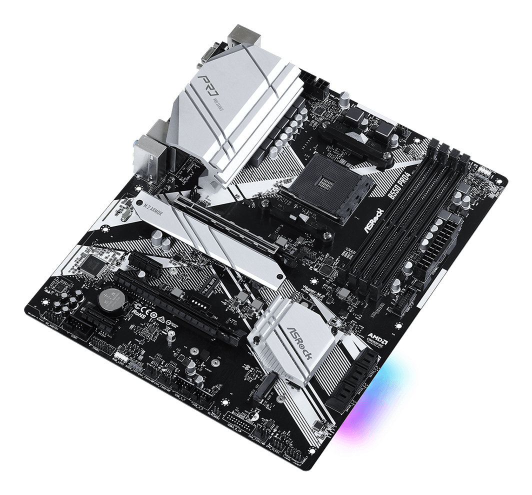 ASRock B550 Pro4 - Motherboard - ATX - Socket AM4 - AMD B550 Chipsatz, Ansicht 2