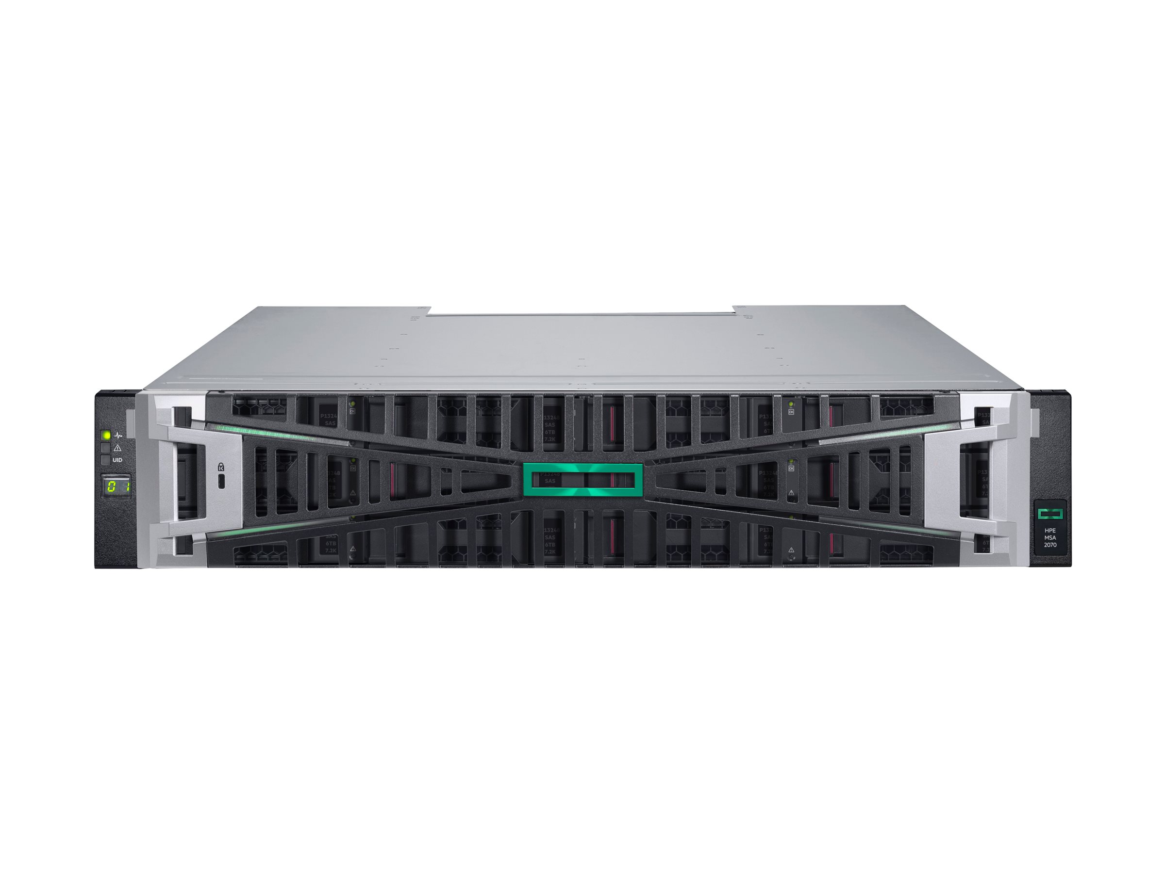 HPE Modular Smart Array 2070 LFF 2x32Gb FC 4-port Controller Storage Array - Festplatten-Array - 0 TB - 12 Schächte (SAS-3)