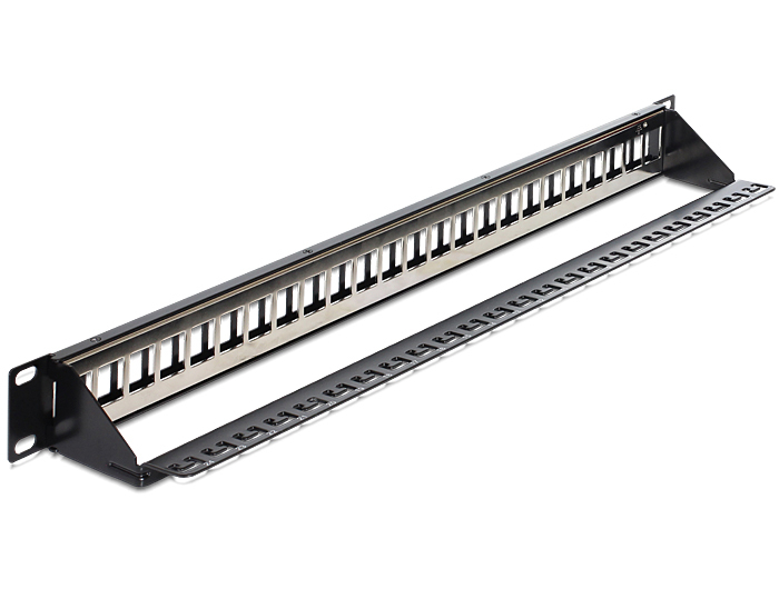 Delock Keystone Patch Panel - Patch Panel - Schwarz - 1U - 48.3 cm (19), Ansicht 2