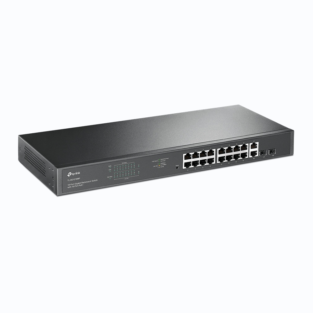 TP-LINK JetStream TL-SG1218MP - V1 - Switch - 16 x 10/100/1000 (PoE+), Ansicht 4