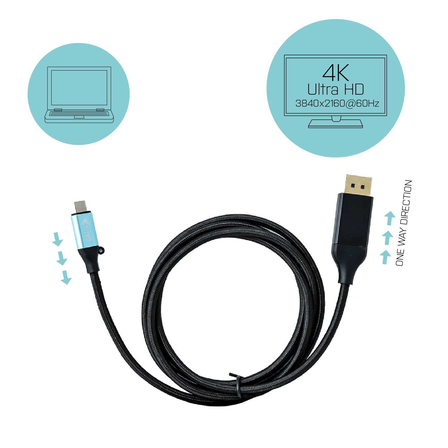 i-tec Externer Videoadapter - USB-C 3.1 - DisplayPort, Ansicht 2