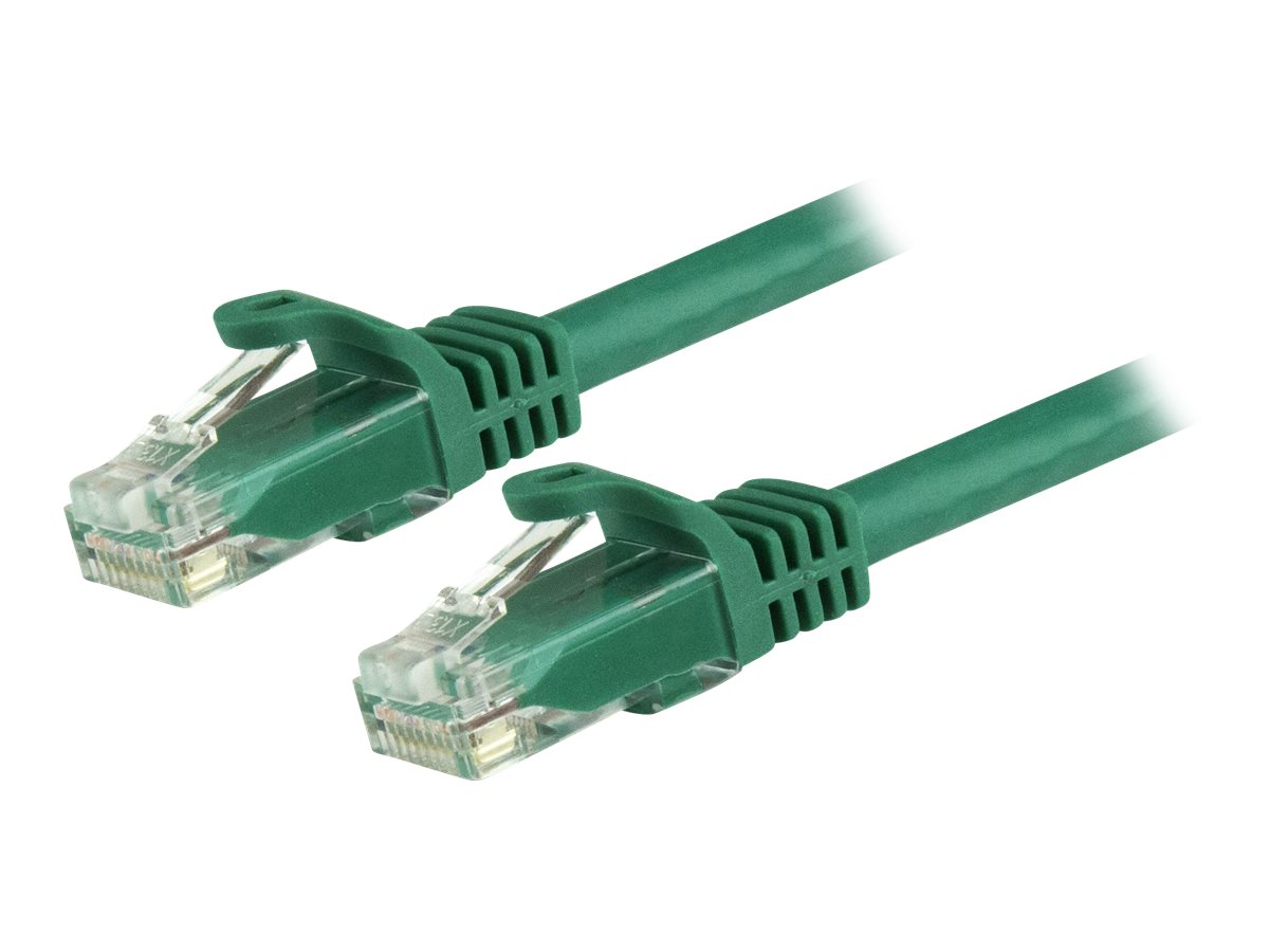 StarTech.com 7.5m CAT6 Ethernet Cable, 10 Gigabit Snagless RJ45 650MHz 100W PoE Patch Cord, CAT 6 10GbE UTP Network Cable w/Strain Relief, Green, Fluke Tested/Wiring is UL Certified/TIA - Category 6 - 24AWG (N6PATC750CMGN) - Patch-Kabel - RJ-45 (M) z...