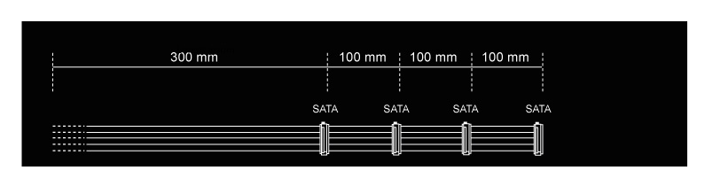 Be Quiet! S-ATA POWER CABLE CS-3640 - Stromkabel, Ansicht 3