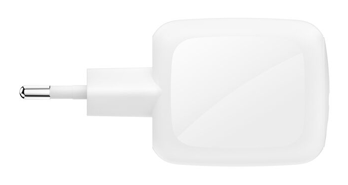 Belkin BoostCharge Pro - Netzteil - GaN - 67 Watt - Fast Charge, PD 3.1/PPS - 2 Ausgabeanschlussstellen (2 x USB-C) - Weiß, Ansicht 4