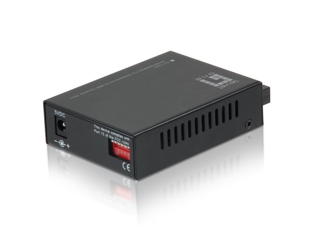 LevelOne GVT-2001 - Medienkonverter - GigE - 10Base-T, 1000Base-SX, 100Base-TX, 1000Base-T, Ansicht 3