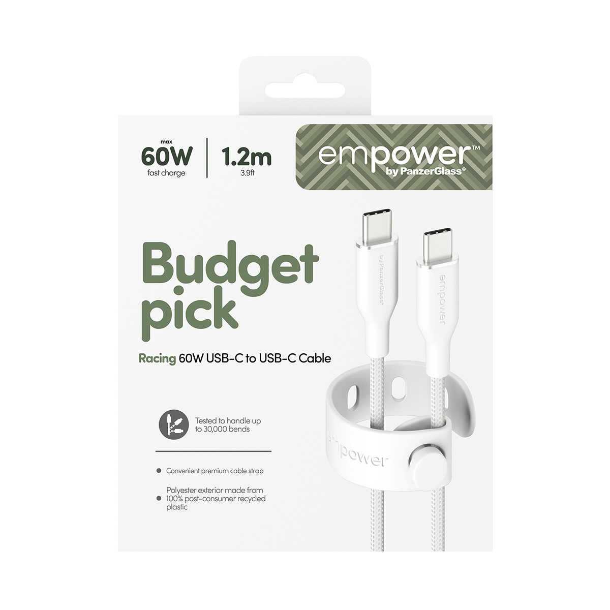 PanzerGlass empower - USB-Kabel - 24 pin USB-C (M) zu 24 pin USB-C (M), Ansicht 3