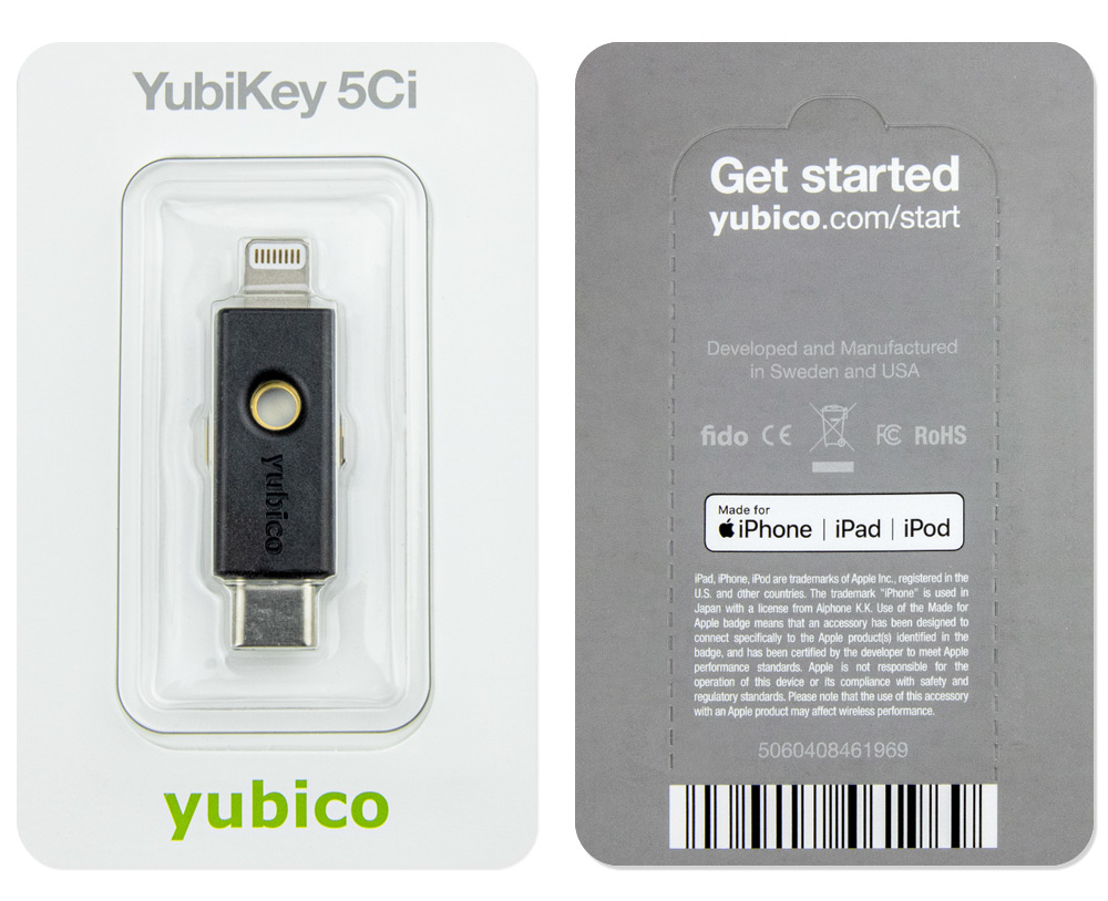 YUBICO YubiKey 5Ci - USB-C/lightning security, Ansicht 4