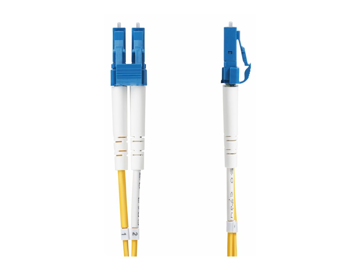 StarTech.com 10m (32.8ft) LC to LC (UPC) OS2 Single Mode Duplex Fiber Optic Cable 9125µm Laser Optimized 10G Bend Insensitive Low Insertion Loss - LSZH Fiber Patch Cord (SMDOS2LCLC10M)