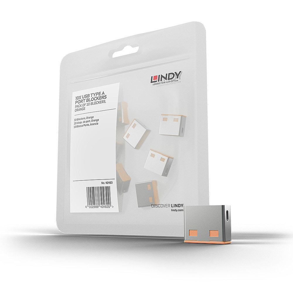 Lindy USB Port Blocker - USB-Portblocker - orange (Packung mit 10), Ansicht 5