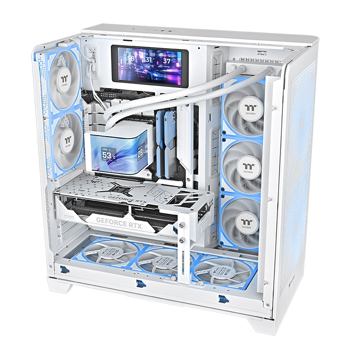 Thermaltake MAGCurve 360 Ultra Snow ARGB| AiO-Wasserkühlung - CPU-Kühler - AMD Sockel AM3 (Ph. II/Ath. II), Ansicht 4