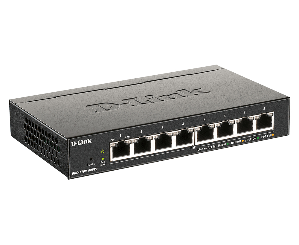 D-Link DGS 1100-08PV2 - Switch - Smart - 8 x 10/100/1000 (PoE), Ansicht 3