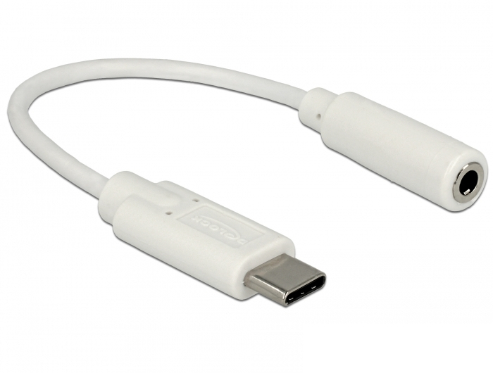 Delock 65913, 3.5mm, Weiblich, USB, Männlich, 0,14 m, Weiß