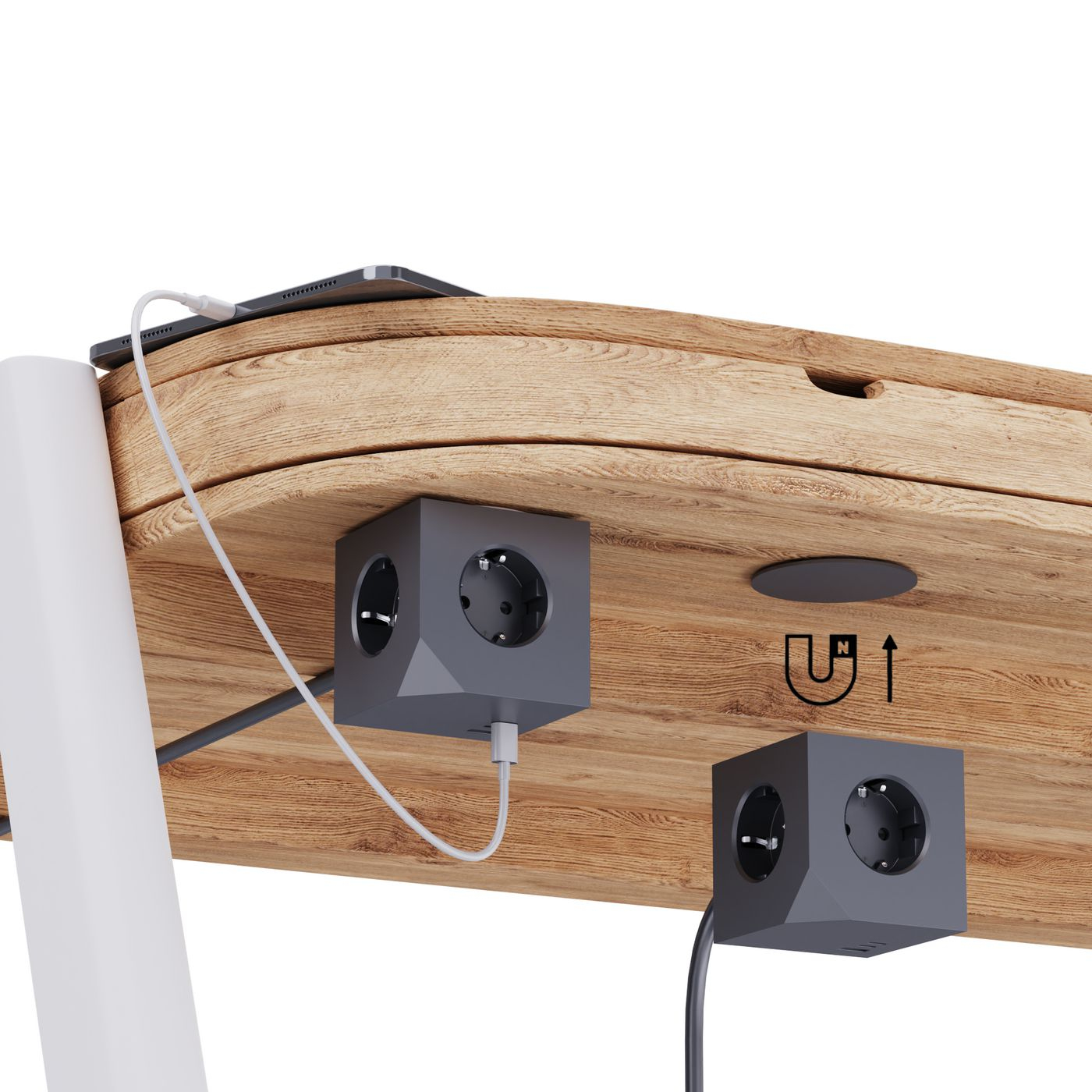 MicroConnect Power Cube 3 Schuko outlets with Magnetic function 2 - Zubehör Stromversorgung, Ansicht 3